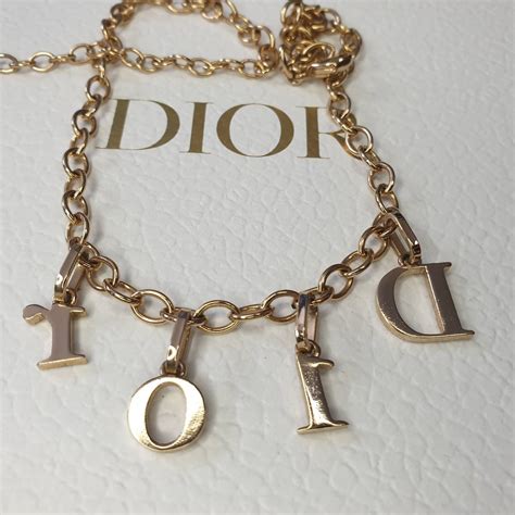 dior necklace letters and names.